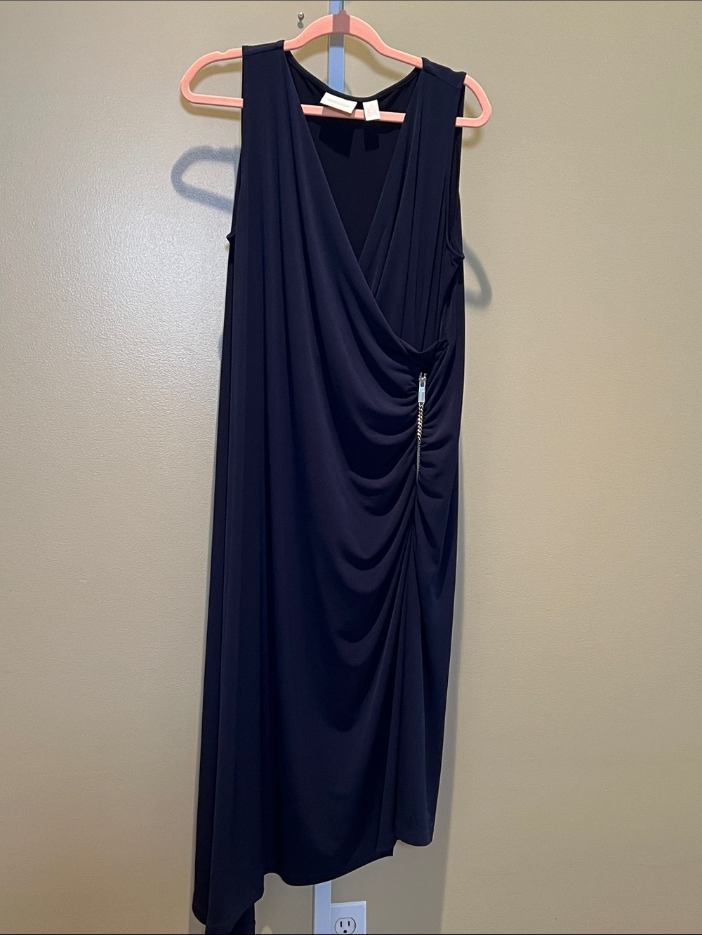 Chico's Navy Draped Dress